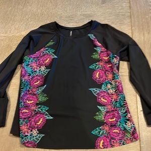 Floral swim shirt